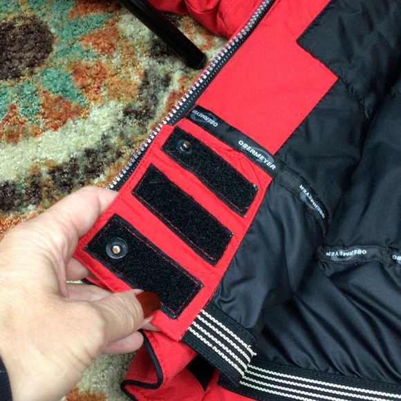 Vintage Obermeyer Womens Thermolite Active Ski Winter Coat Jacket Red Sz 8 - Picture 8 of 10